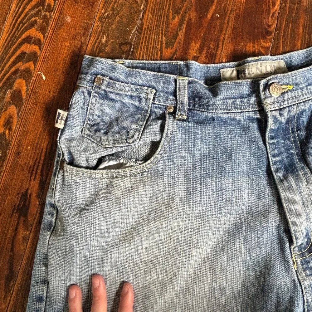 Vintage Me Denim Shorts Mens Sz 38‎ Blue Baggy Jorts Loose Fit Skater Y2K Grunge